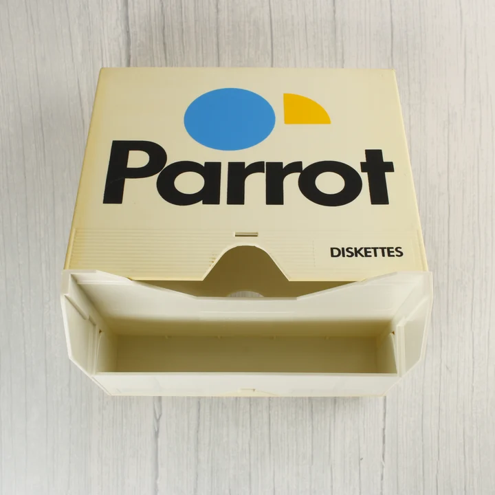 Nyitott Parrot floppy lemez tároló doboz