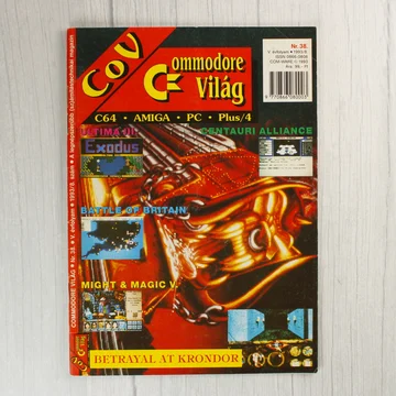 A Commodore Világ magazin 38. számának színes borítója