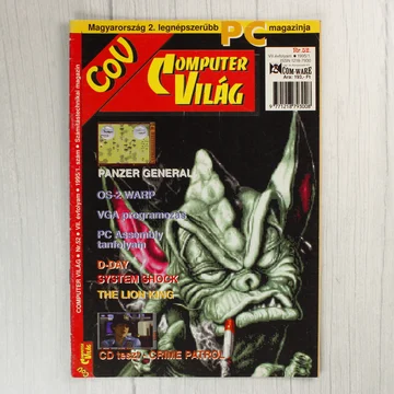 A Commodore Világ magazin 52. számának színes borítója egy démoni alakkal.