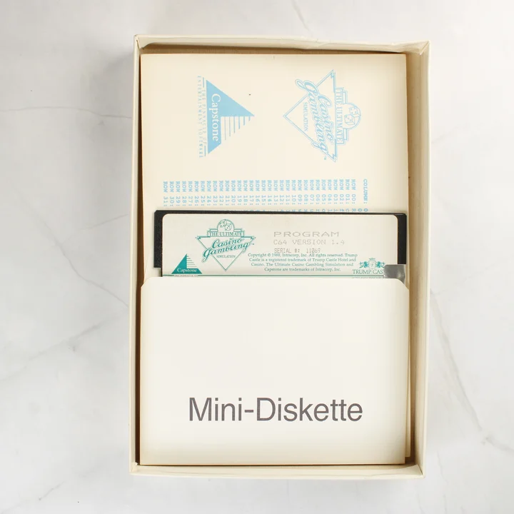 The Ultimate Casino Gambling Simulation doboz tartalma floppy lemezzel