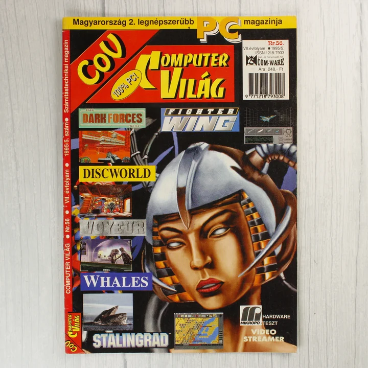 A Commodore Világ 1995. májusi számának színes borítója