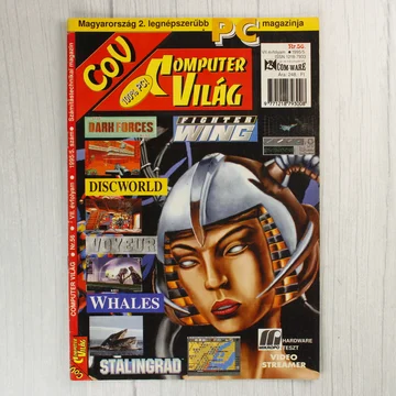 A Commodore Világ 1995. májusi számának színes borítója