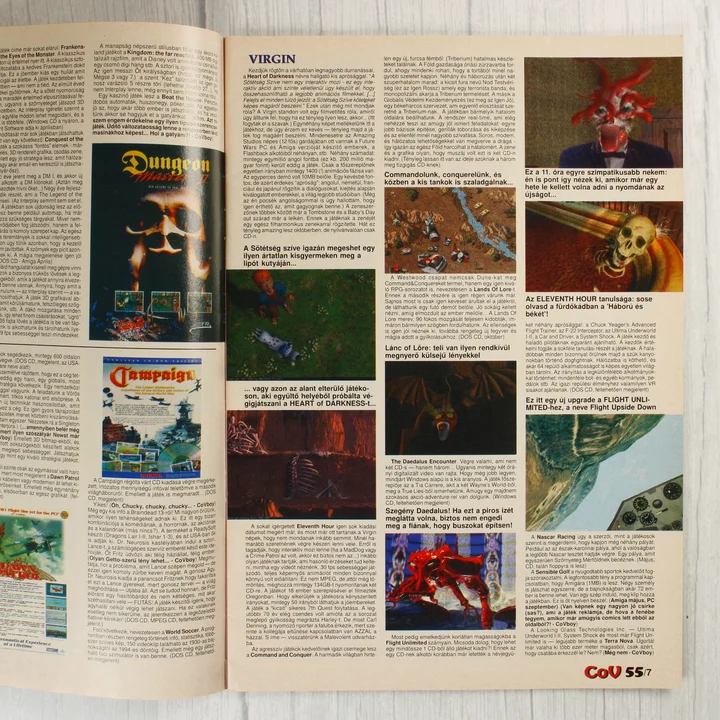 További belső oldalak a Commodore Világ magazinból