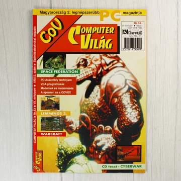 A Commodore Világ 53. számának címlapja egy harci lénnyel