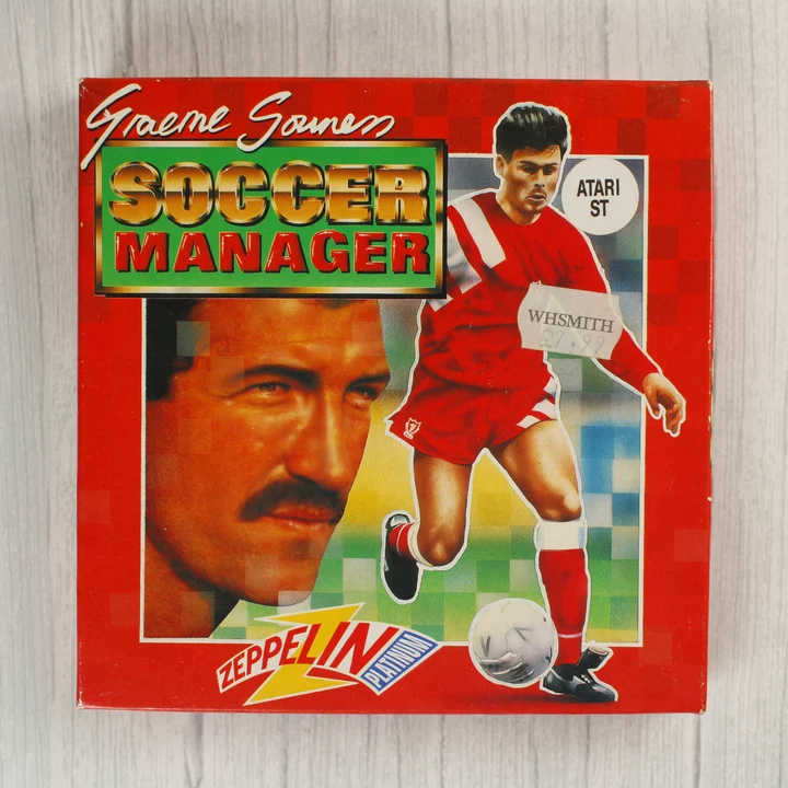 Graeme Souness Soccer Manager doboz elölnézet Graeme Souness Soccer Manager Atari ST játék dobozának előlapja