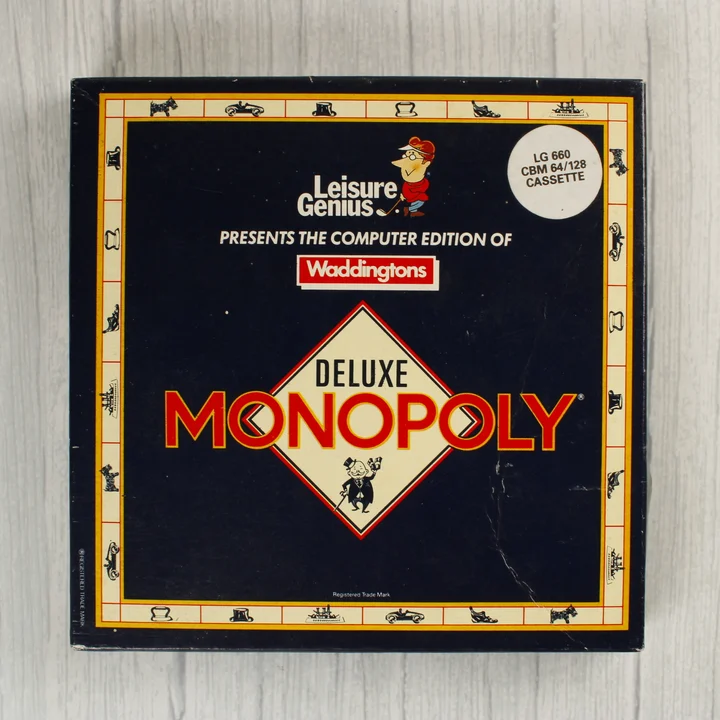 Monopoly Deluxe Commodore 64 videójáték dobozának eleje