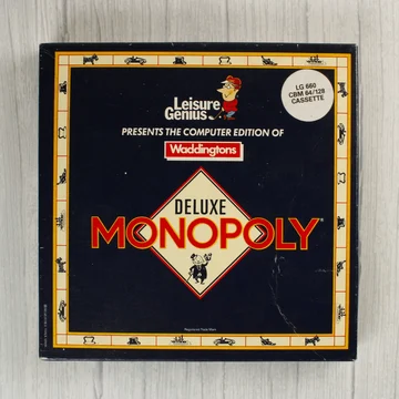Monopoly Deluxe Commodore 64 videójáték dobozának eleje