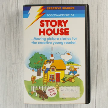 Story House Commodore 64 játék kazetta tokja elölről