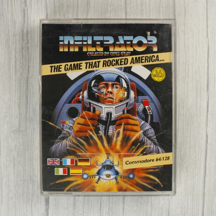 Az Infiltrator videójáték elülső borítója műanyag tokban