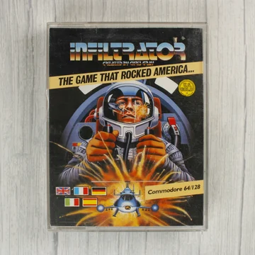 Az Infiltrator videójáték elülső borítója műanyag tokban