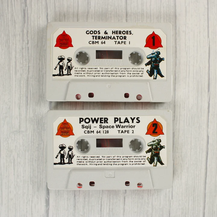 Két szürke magnókazetta a Power Plays válogatásból