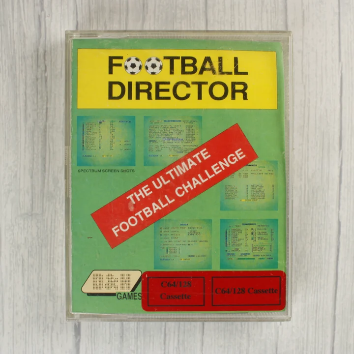 Football Director Commodore 64 játék kazetta tokja elölről