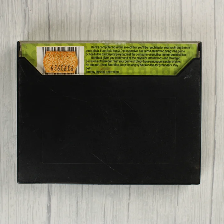 HardBall! Commodore 64 játék tokjának hátoldala