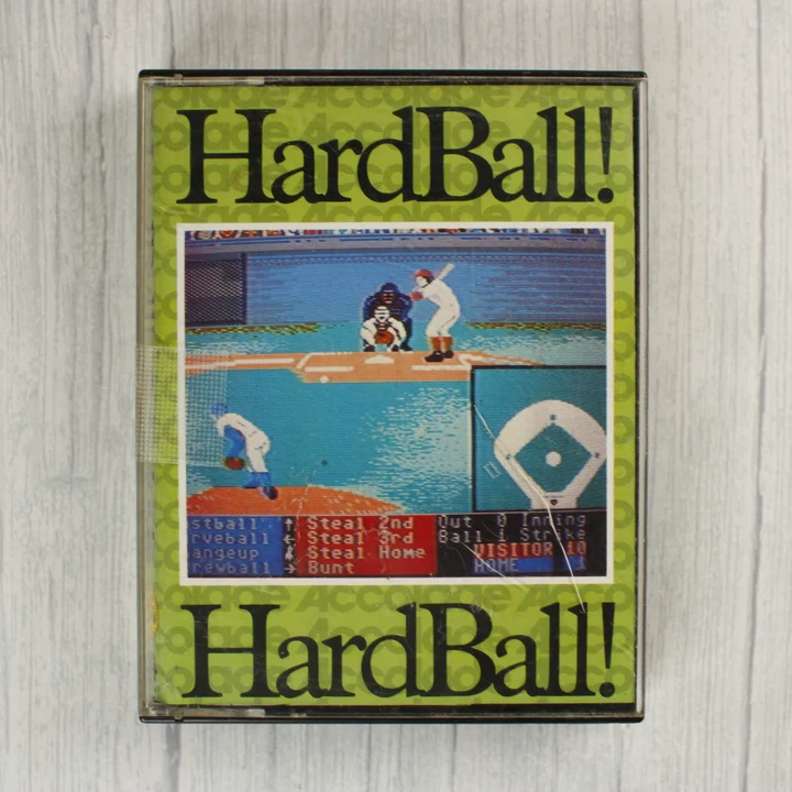 HardBall! Commodore 64 játék kazetta tokban elölnézetből