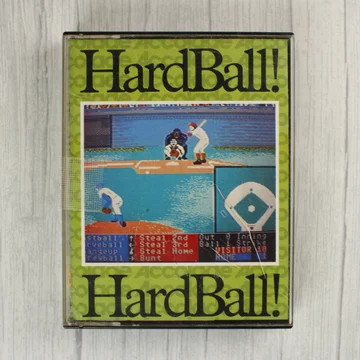 HardBall! Commodore 64 játék kazetta tokban elölnézetből