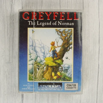 Greyfell: The Legend of Norman Commodore 64 játék kazetta tokban