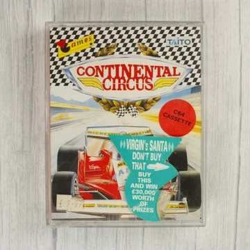 Continental Circus Commodore 64 játék kazetta tokja elölről