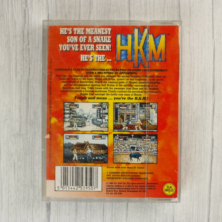 Human Killing Machine C64 hátlap Human Killing Machine Commodore 64 játék kazetta tok hátoldala