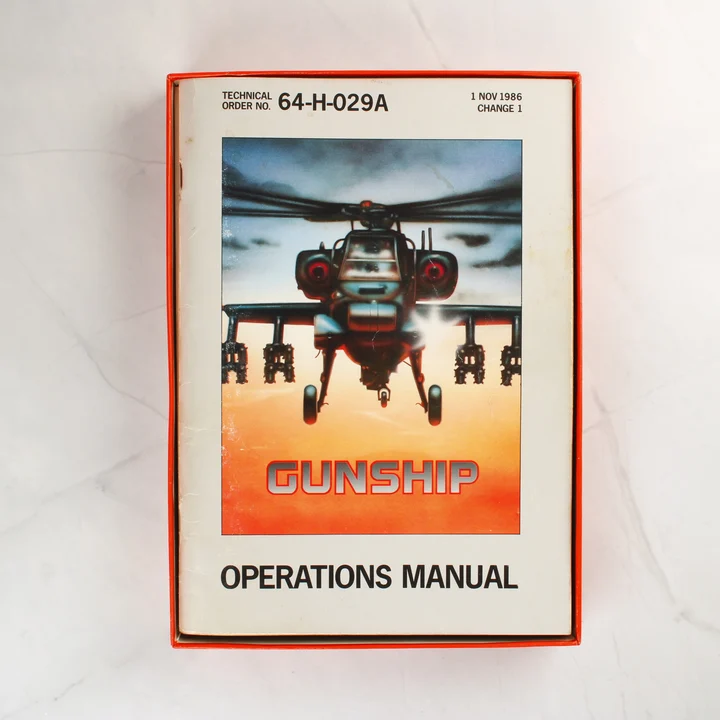 A Gunship videójáték Operations Manual kézikönyvének borítója