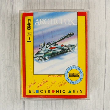 Arcticfox Commodore 64 videójáték elülső borítója műanyag tokban