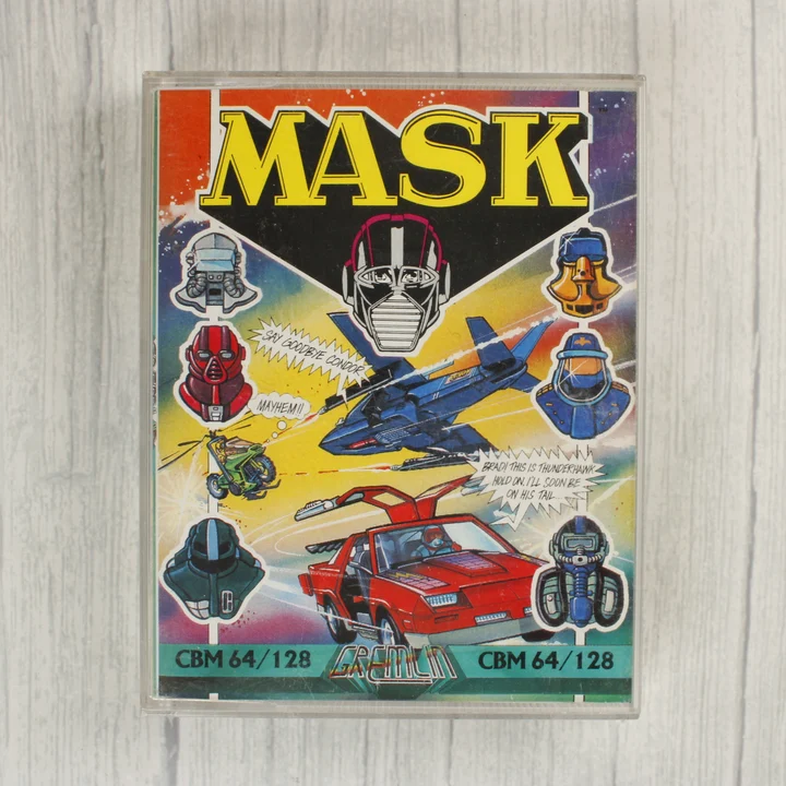 M.A.S.K. C64 borító M.A.S.K. Commodore 64 játék kazetta borítója
