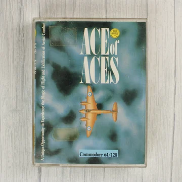 Ace of Aces Commodore 64 játék kazetta tokban elölnézetből