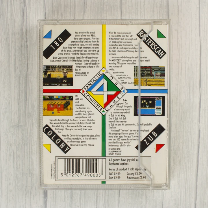 Mastertronic Fantastic Four Computer Games borító hátlap