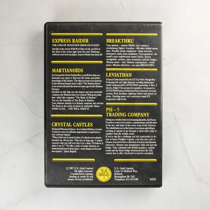 The Gold Collection III ZX Spectrum játék válogatás hátoldala