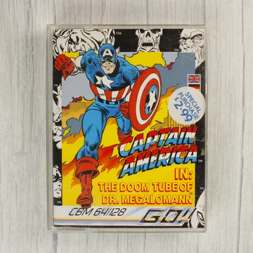 Captain America videójáték Commodore 64 borítója