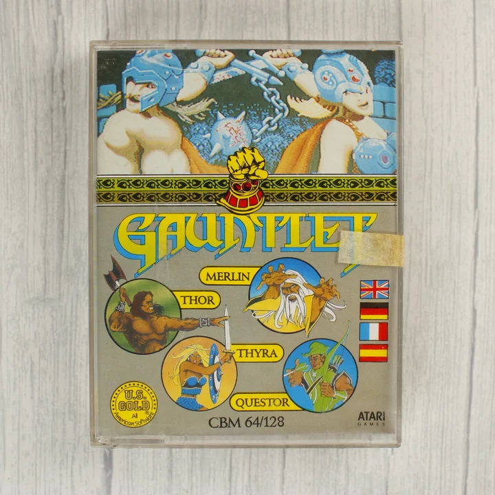 Gauntlet videójáték borítója Commodore 64-hez