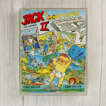 Jack the Nipper II videójáték kazetta tokja elölről