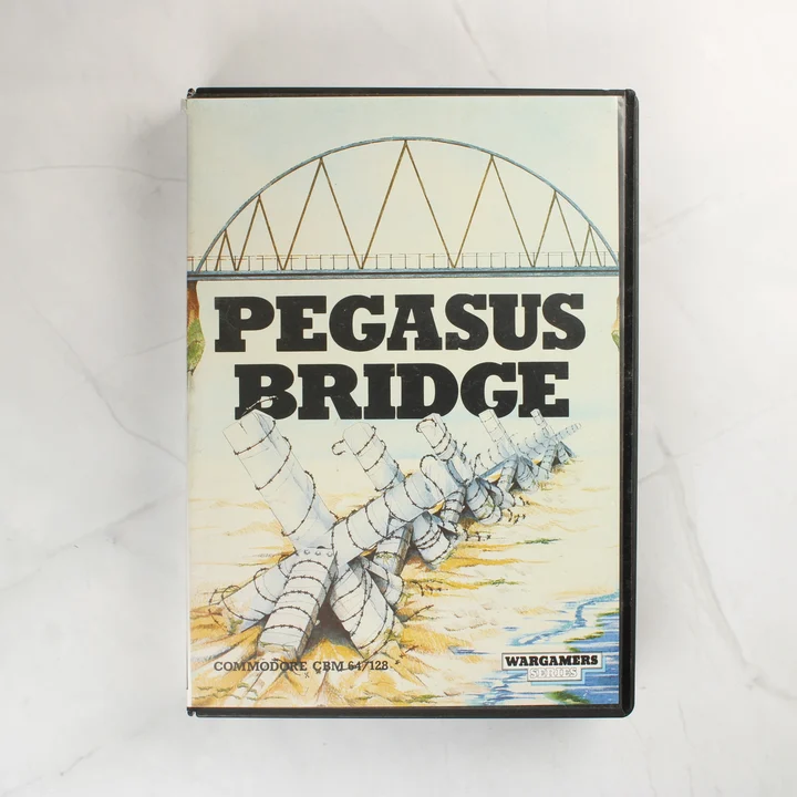 Pegasus Bridge C64 borító A Pegasus Bridge videójáték elülső borítója Commodore 64-re