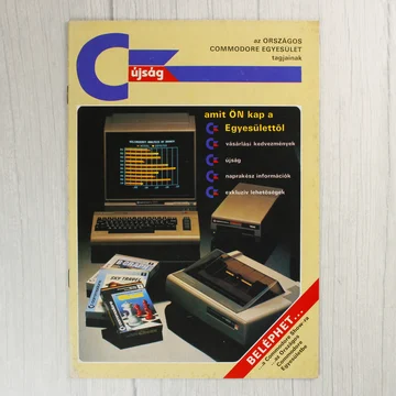 A Commodore újság címlapja retro számítógépekkel