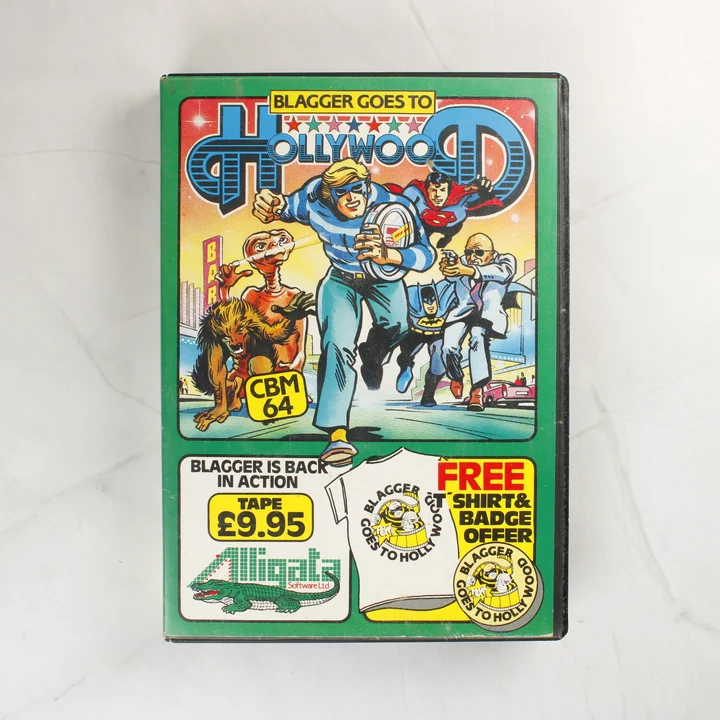 A Blagger Goes to Hollywood Commodore 64 játék színes előlapi borítója