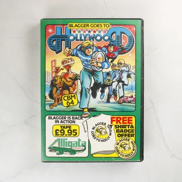 A Blagger Goes to Hollywood Commodore 64 játék színes előlapi borítója