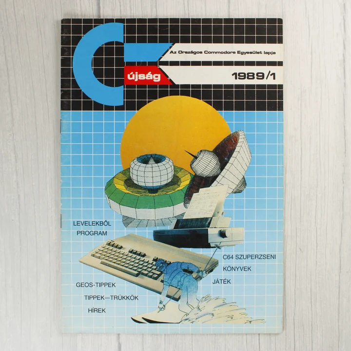 A Commodore újság 1989/1-es számának színes borítója