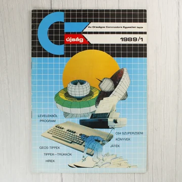 A Commodore újság 1989/1-es számának színes borítója