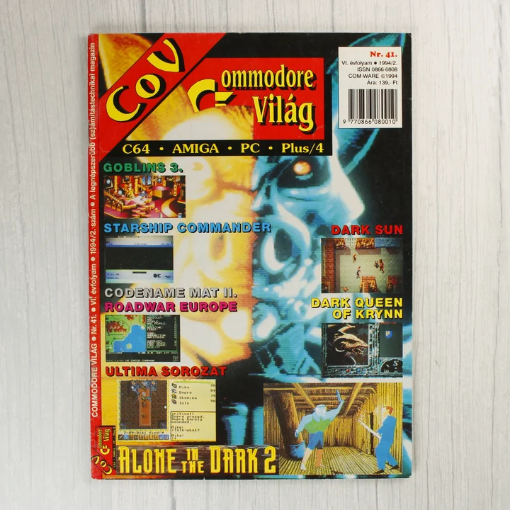 A Commodore Világ magazin 41. számának színes borítója