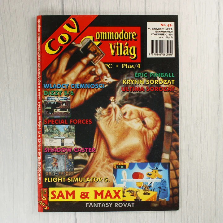 Commodore Világ 43. szám borító A Commodore Világ magazin 43. számának színes borítója