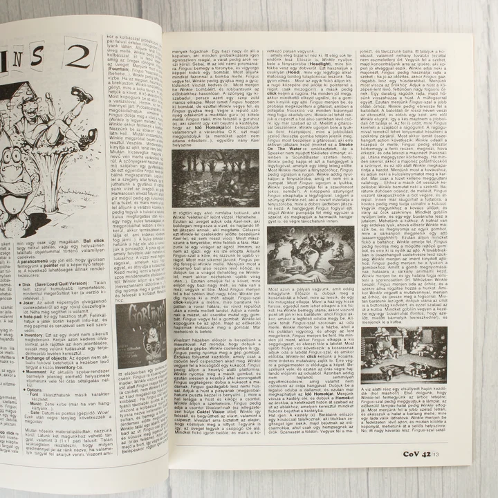 A magazin egyik belső oldala a Gobliins 2 játékleírással