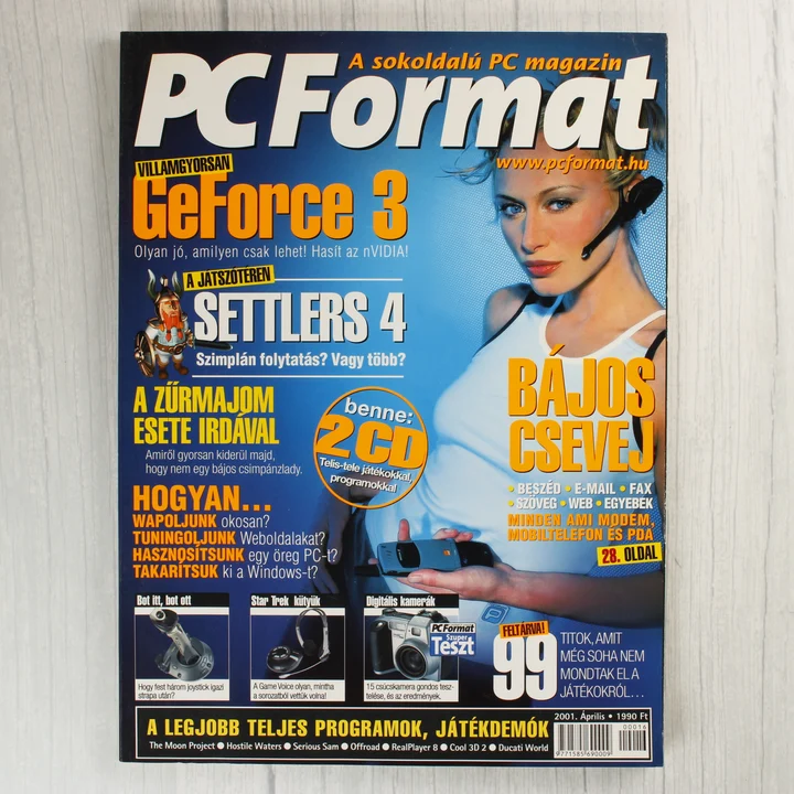 A PC Format magazin 2001. áprilisi számának címlapja
