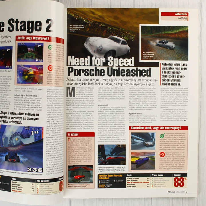 A PC Format magazin Need for Speed Porsche Unleashed játéktesztje