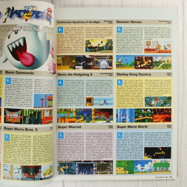 Retro platformjáték összeállítás az 576 Konzol magazinban.