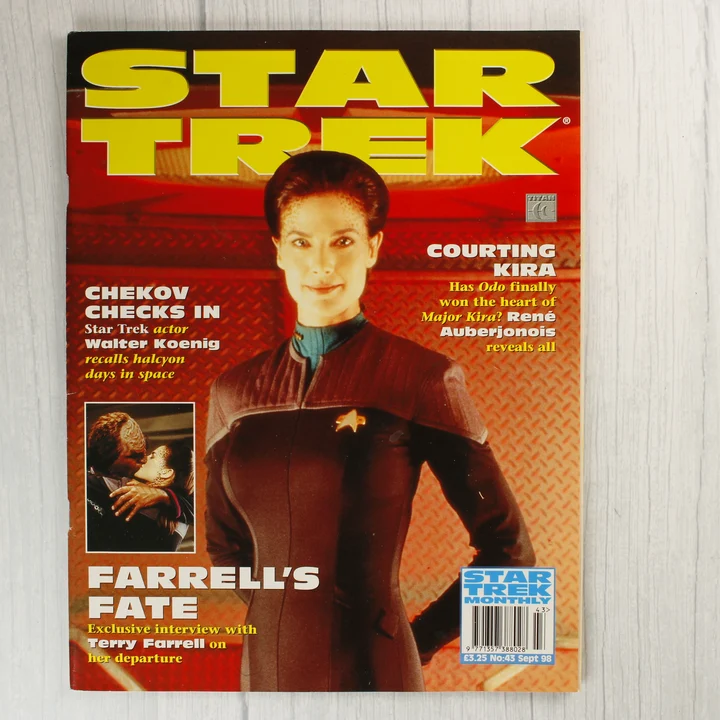 A Star Trek Monthly magazin 43. számának címlapja Jadzia Dax fotójával