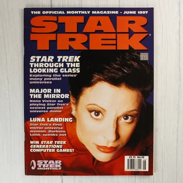 A Star Trek Monthly magazin 1997. júniusi számának címlapja Nana Visitor fotójával.