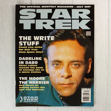 A Star Trek Monthly magazin 1997. júliusi számának címlapja Dr. Bashir fotójával.