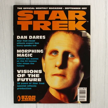 A Star Trek Monthly magazin 1997. szeptemberi számának címlapja Odo portréjával.