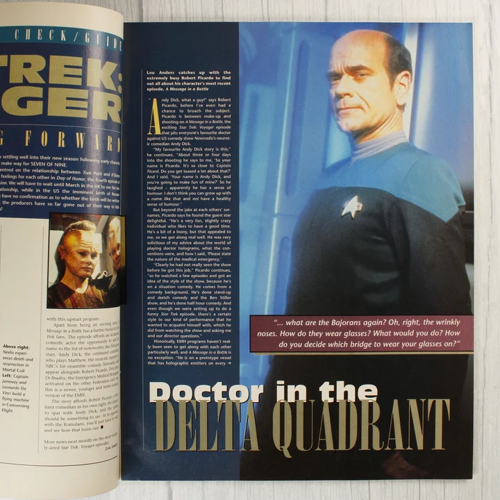 Star Trek Monthly Robert Picardo interjú A magazin belső oldala Robert Picardo interjújával.