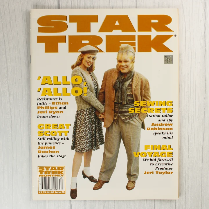 Star Trek Monthly 40. szám címlap A Star Trek Monthly magazin 40. számának címlapja Jeri Ryan és Ethan Phillips fotójával.