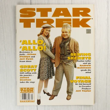 A Star Trek Monthly magazin 40. számának címlapja Jeri Ryan és Ethan Phillips fotójával.